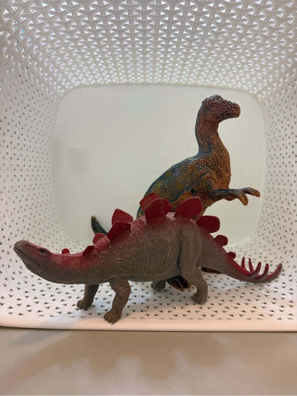 Imperial Brand and Vintage Dinosaur Toys Dino Stegosaurus Parasaurolophus GUC